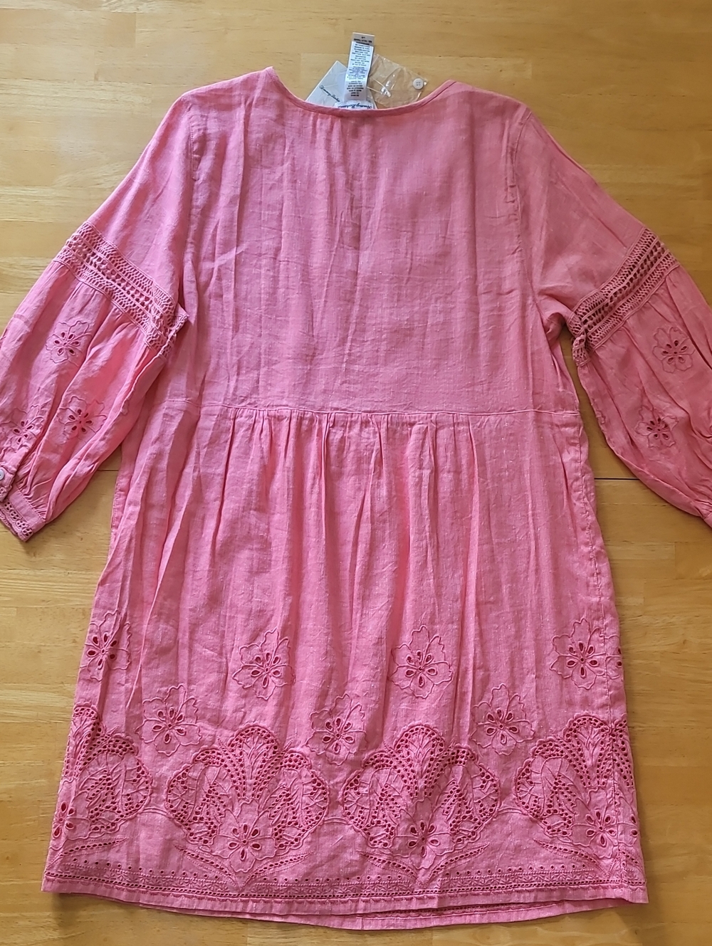 TOMMY BAHAMA St. Lucia Linen-blend Split-neck Dress in Coral Coast - Picture 5 of 15